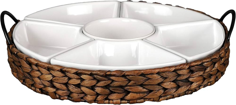 Serving Tray and Serving Dishes, RANDEFURN 7-Set Gold Platters for Parties,15.5 x 15.5 inches, Di... | Amazon (US)