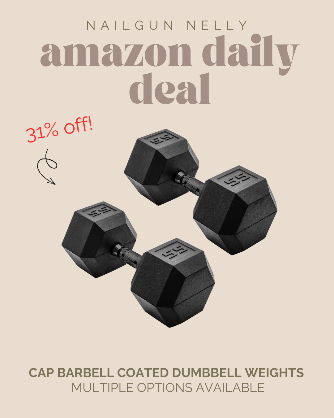 Amazon Daily Deal! - CAP Barbell Coated Dumbbell Weights - Multiple Options Available

#homegym 

 #LTKfitnessgoals #LTKActive #LTKSaleAlert