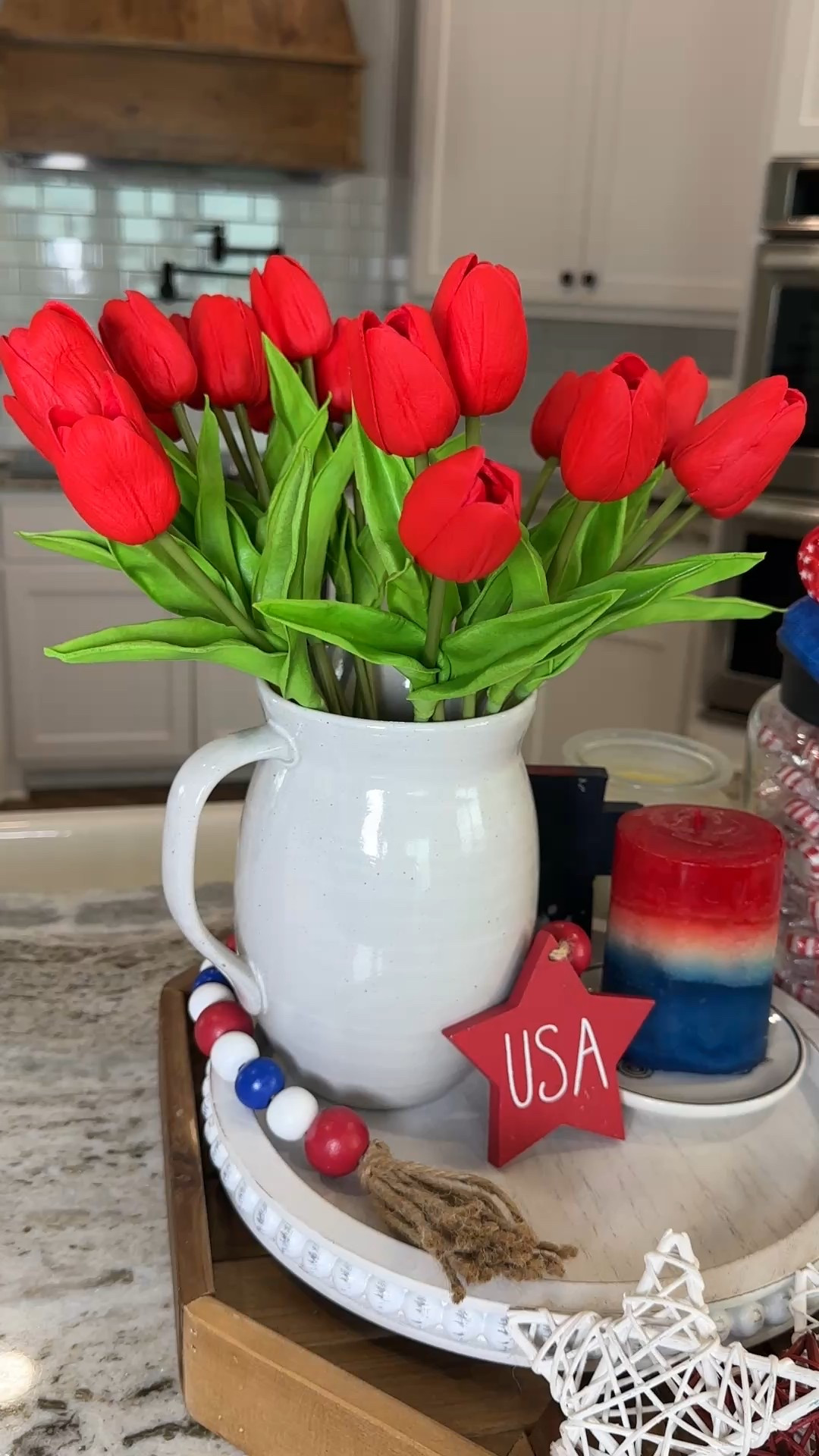 Patriotic Center Piece. 🇺🇸

4th of July | Home Decor | Fourth of July | Holiday decor | easy decorations 

#LTKHome #LTKFindsUnder100 #LTKSeasonal