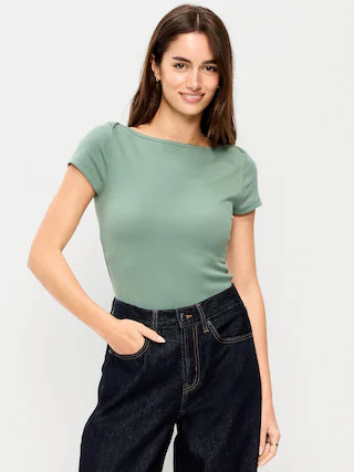 Snug Boatneck T-Shirt | Old Navy (US)