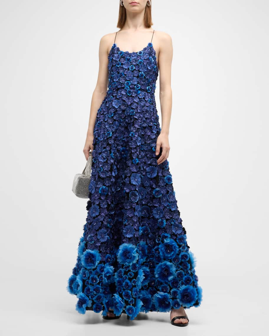Dominique Floral-Embellished Ball Gown | Neiman Marcus