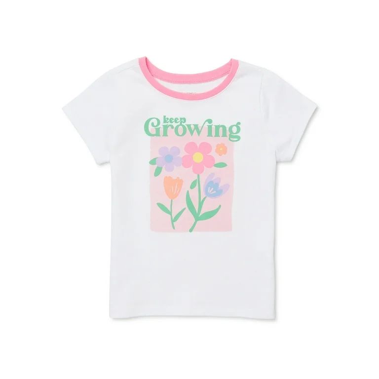 Garanimals Toddler Girl Short Sleeve Stripe T-Shirt, Sizes 18M-5T | Walmart (US)