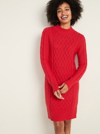 Cable-Knit Sweater Dress for Women | Old Navy (US)