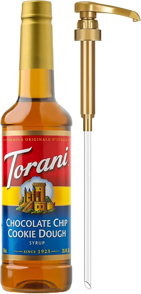 Torani Chocolate Chip Cookie Dough Coffee Syrup, Flavored Syrup for Drinks, Pump Included, 25.4 F... | Amazon (US)