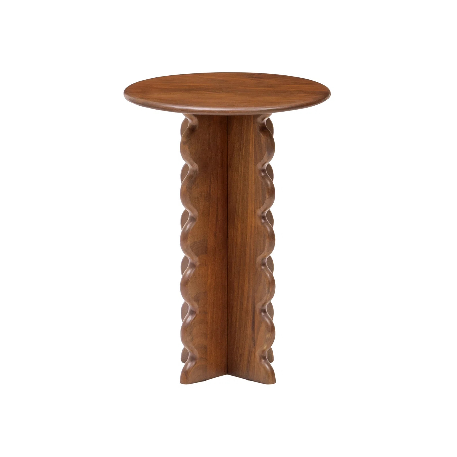 Dianella Solid Wood End Table with Scalloped Legs | Wayfair North America