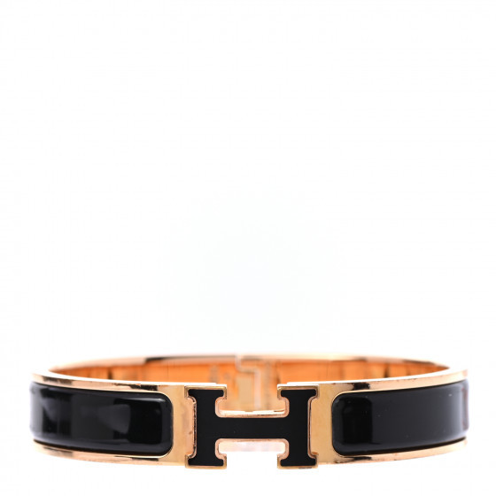 HERMES

Enamel Narrow Clic Clac H Bracelet GM Black | Fashionphile