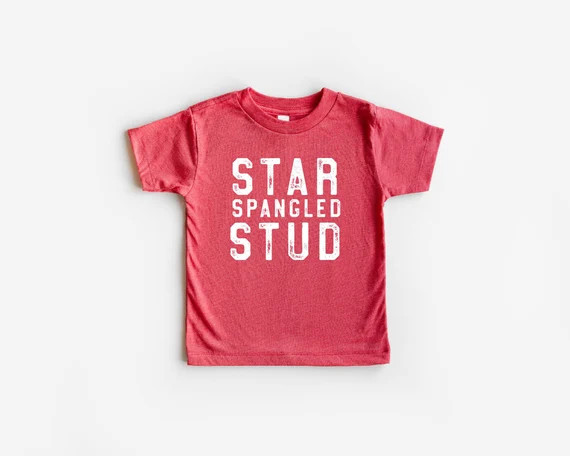 Star Spangled Stud Toddler/kids/baby Shirt July 4th Outfit | Etsy | Etsy (US)