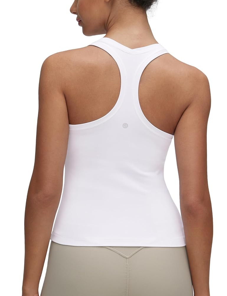 CRZ YOGA Butterluxe Racerback Workout Tank Tops for Women Tight Sleeveless Camisole Gym Athletic ... | Amazon (US)