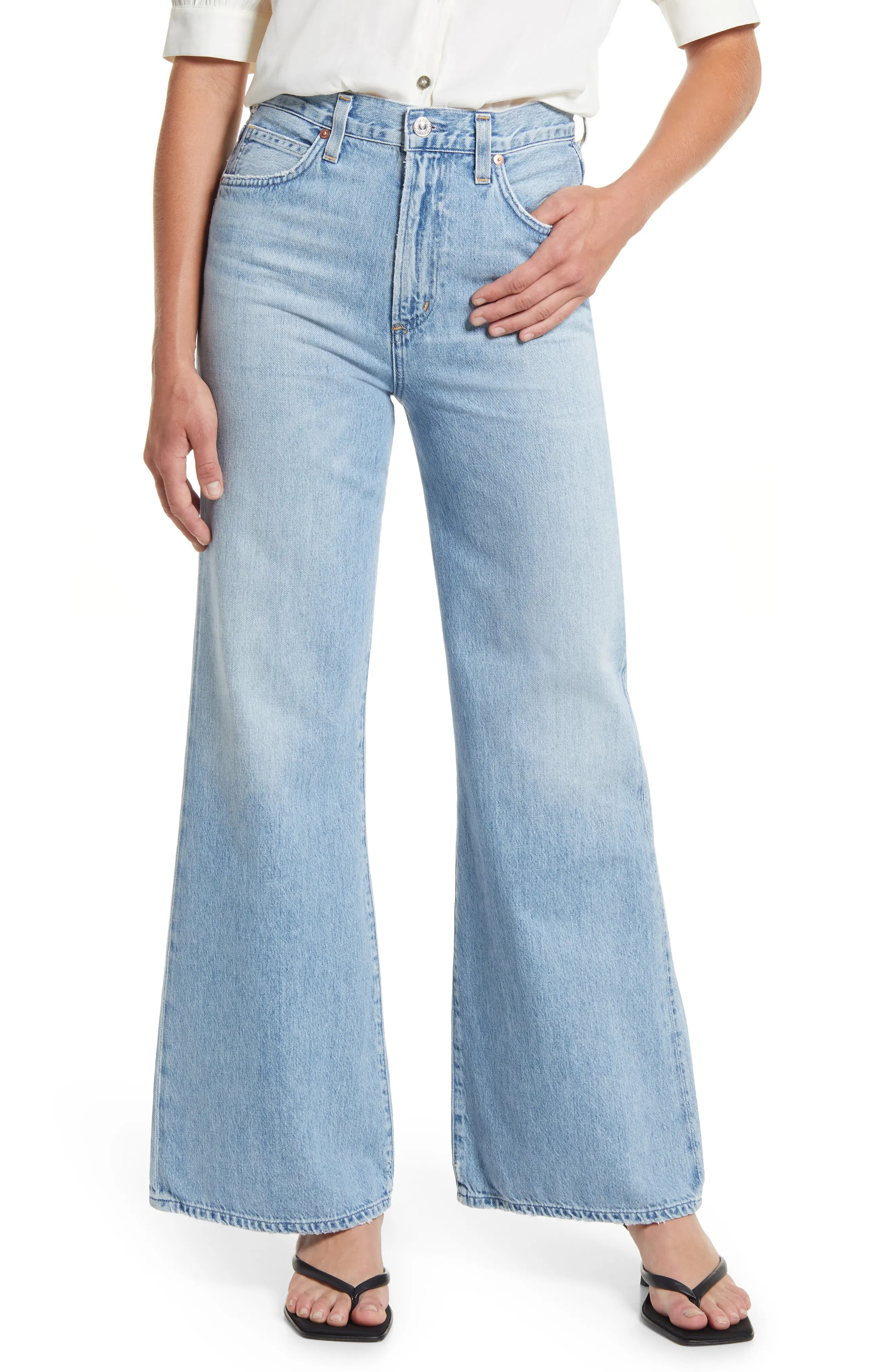 Women's Citizens Of Humanity Rosanna Super High Waist Wide Leg Jeans, Size 26 - Blue | Nordstrom