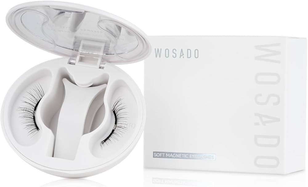 WOSADO Soft Magnetic Eyelashes Kit with Applicator, [Silky Black II] 21.5mm Reusable Glue-free Wi... | Amazon (US)