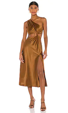 LPA Imani Dress in Brown from Revolve.com | Revolve Clothing (Global)