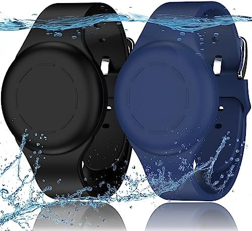 R-fun Waterproof for Air Tag Bracelets [2 Pack] Compatible with Apple Air Tag Finders with Soft S... | Amazon (US)