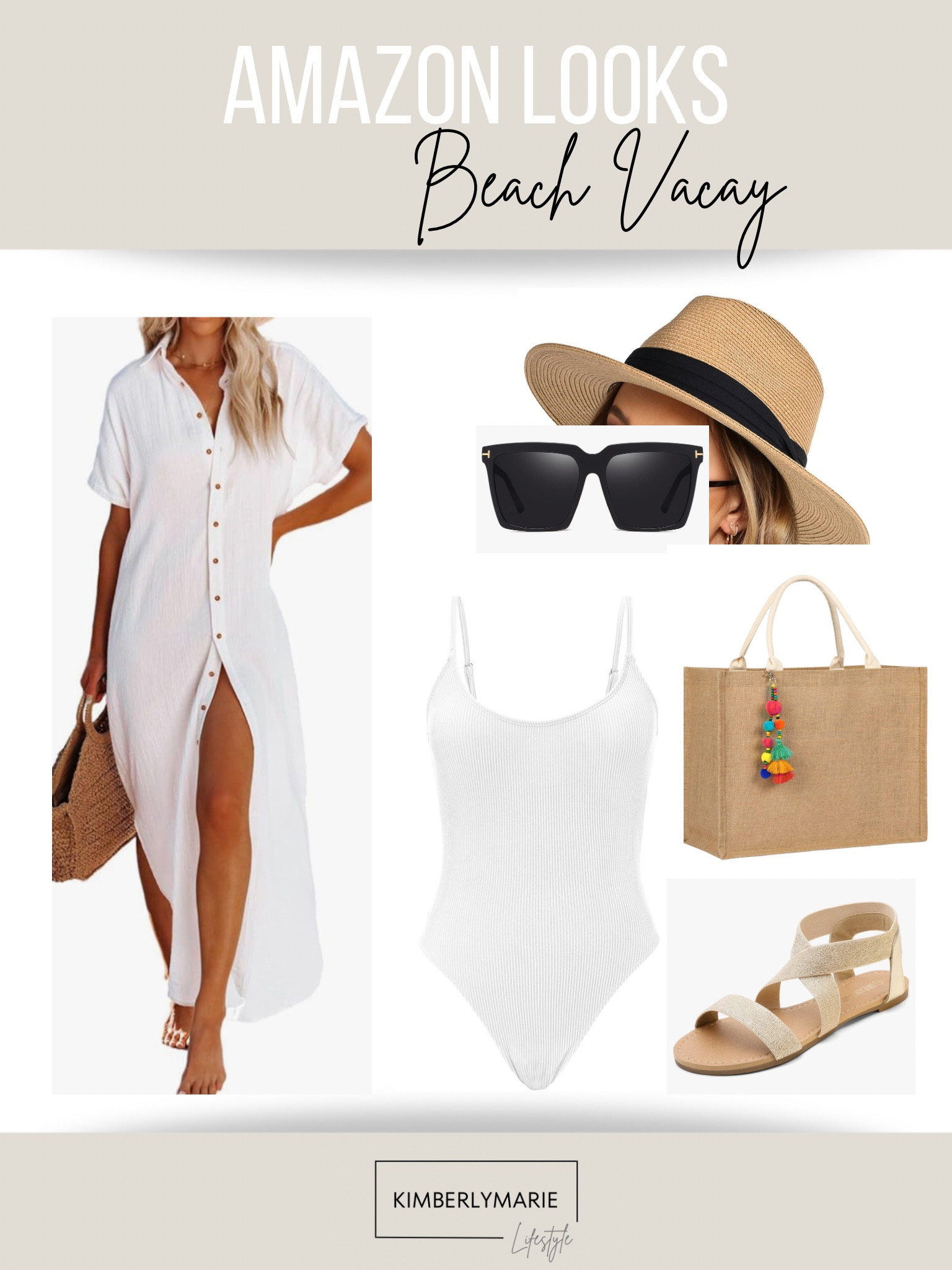 Neutral beach looks
White beach look
White one piece swim
Swim cover up
Amazon fashionn

#LTKSeasonal #LTKtravel #LTKswim