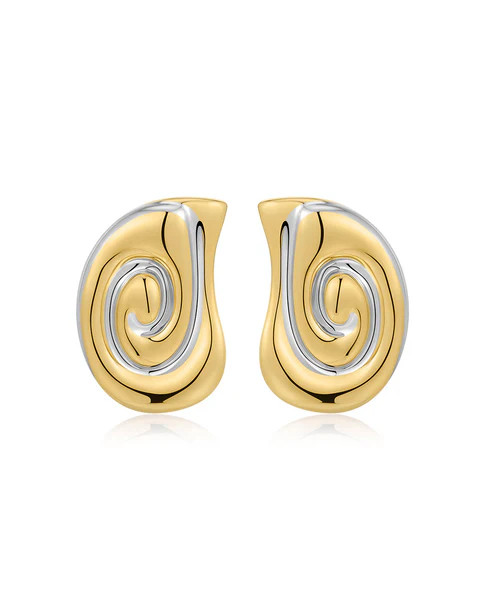 The Two-Tone Coquille Studs | Luv Aj