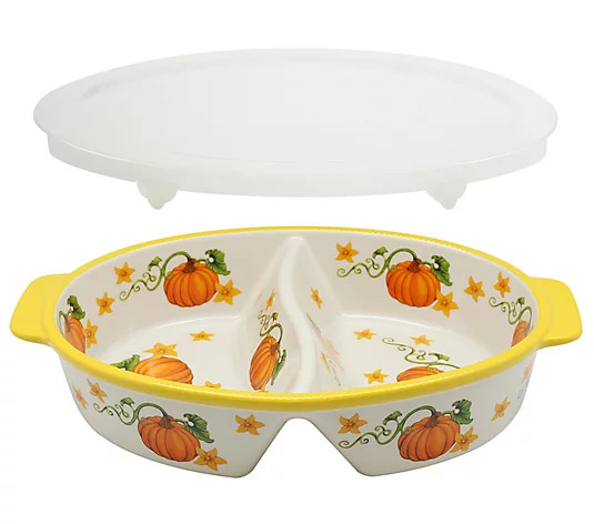 Temp-tations Classic 2-Quart Divided Baker - QVC.com | QVC