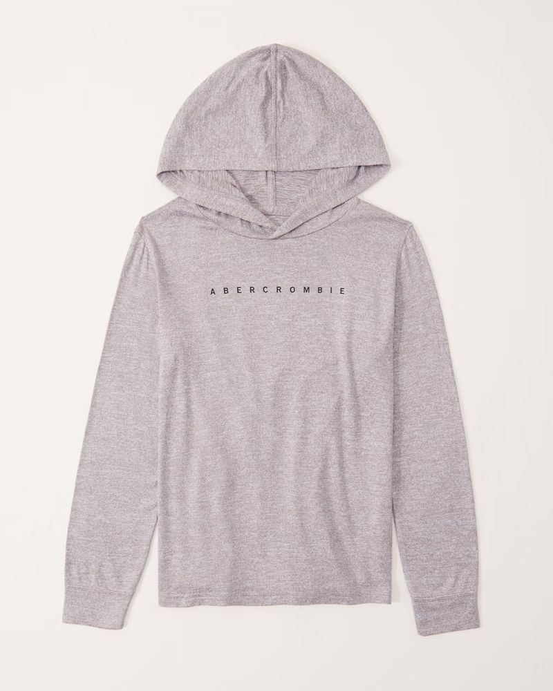 cozy hooded long-sleeve logo tee | Abercrombie & Fitch (US)