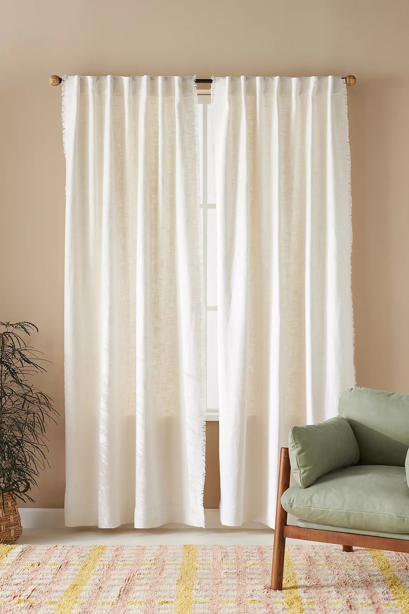 Luxe Linen Blend Curtain | Anthropologie (US)