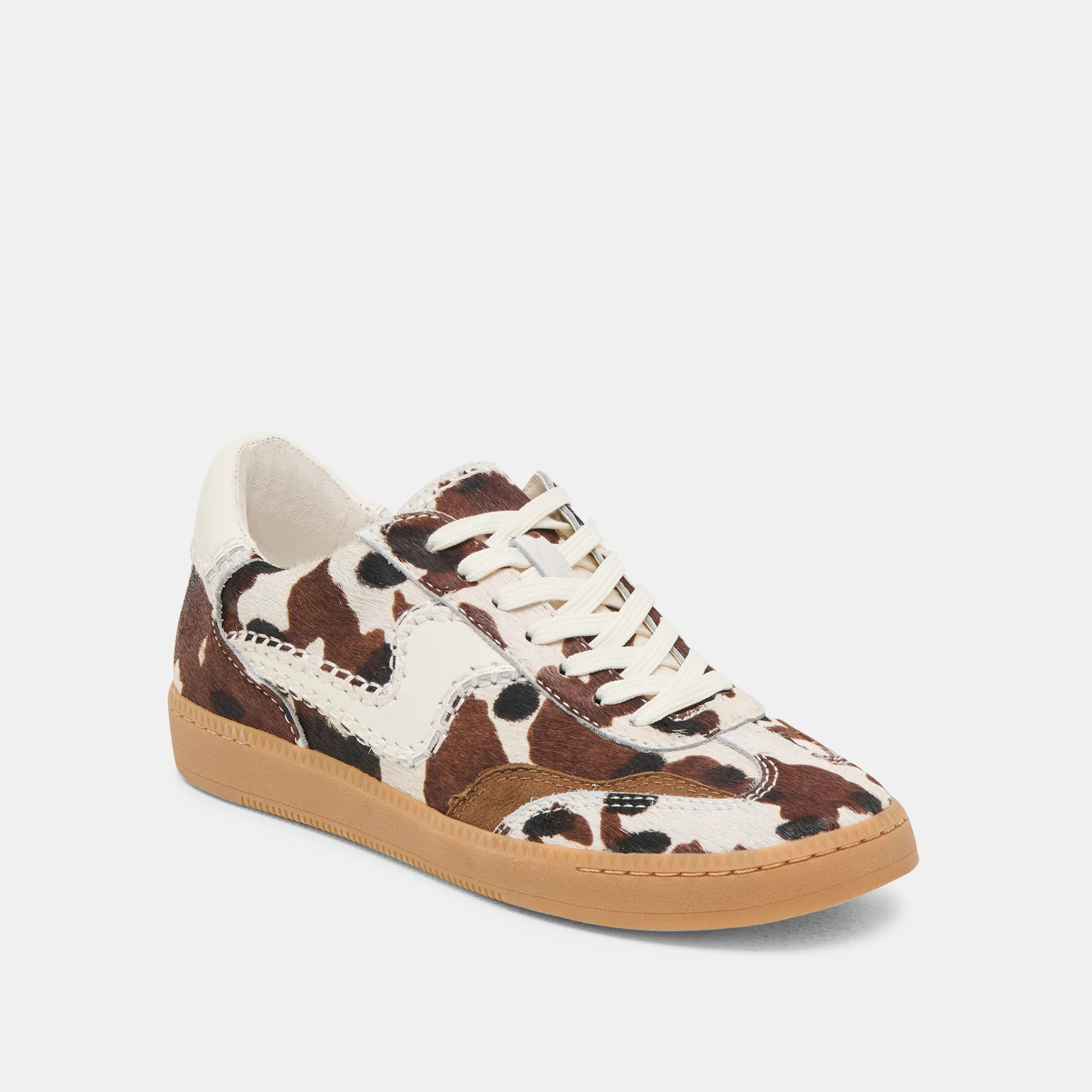 Notice Stitch Cocoa Taurus Calf Hair Sneakers | Dolce Vita | DolceVita.com