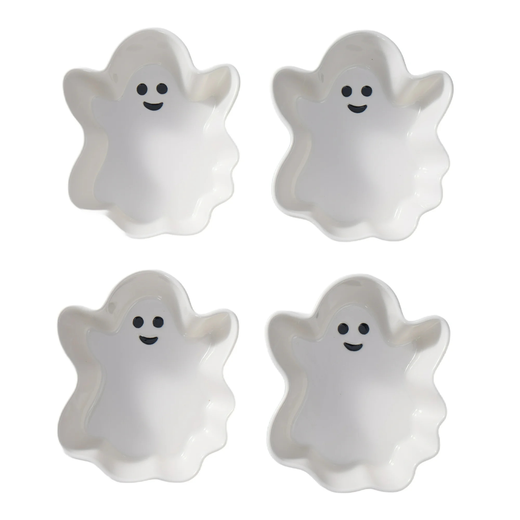 Way to Celebrate Halloween Stoneware Figural Ghost Appetizer Bowls | Walmart (US)