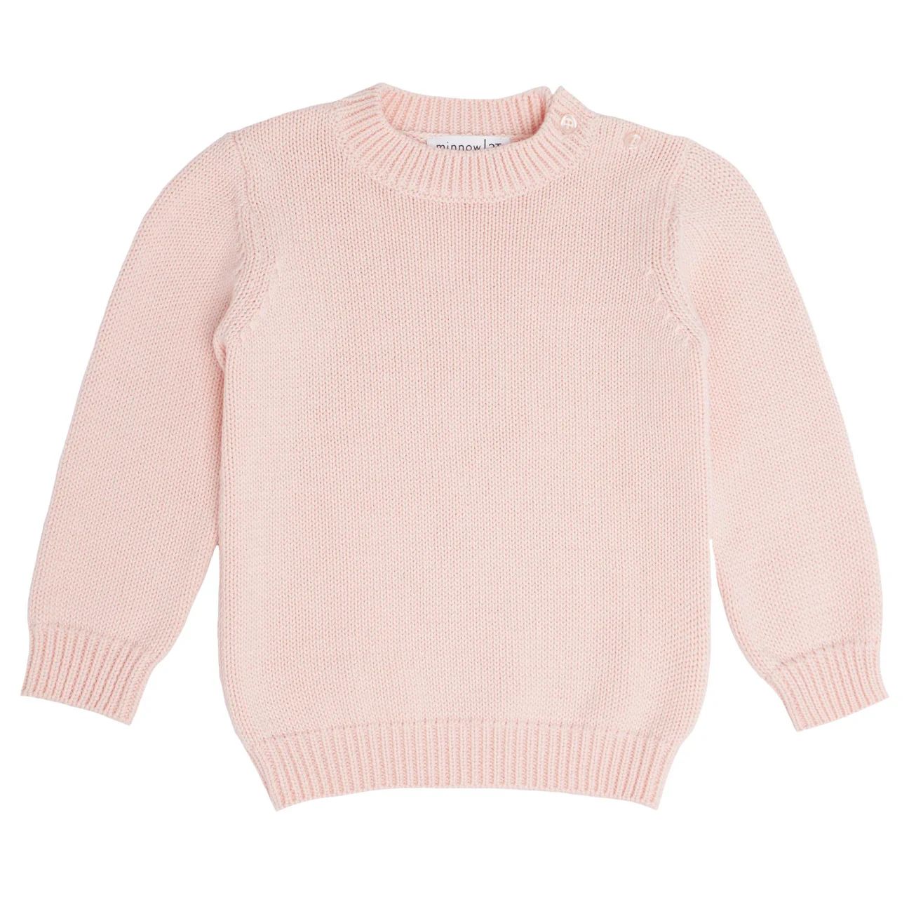 unisex soft pink knit sweater | minnow