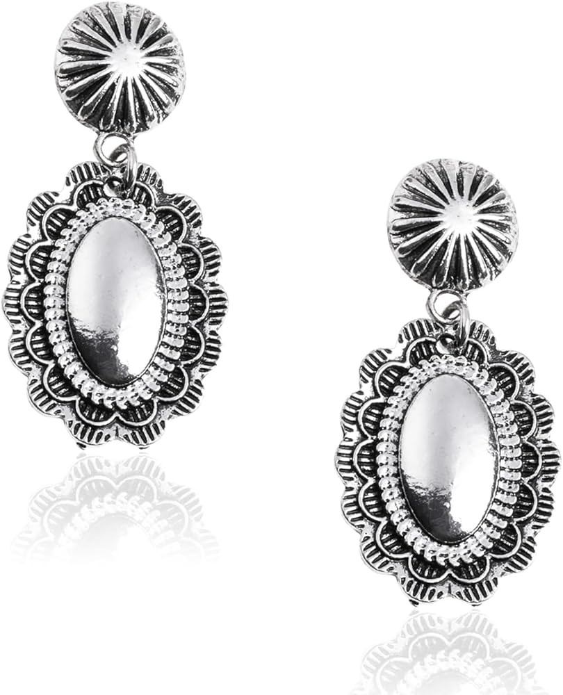 Rustic Couture's Western Earrings for Women Cowgirl Country Concho Dangling Western Statement Jew... | Amazon (US)