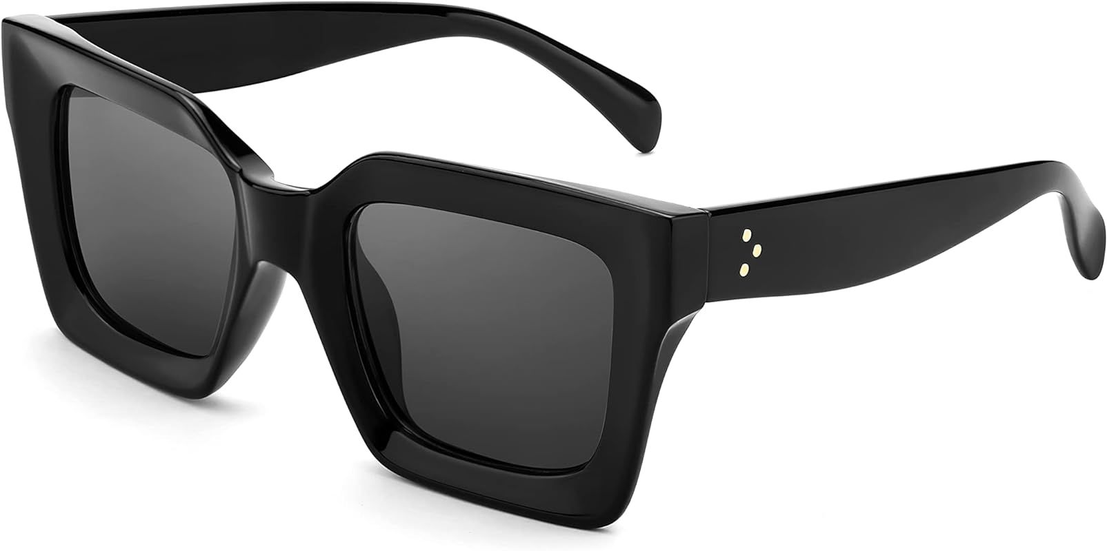 FEISEDY Classic Women Men Sunglasses Fashion Thick Square Sun Glasses Chunky Frame UV400 B4082 | Amazon (US)