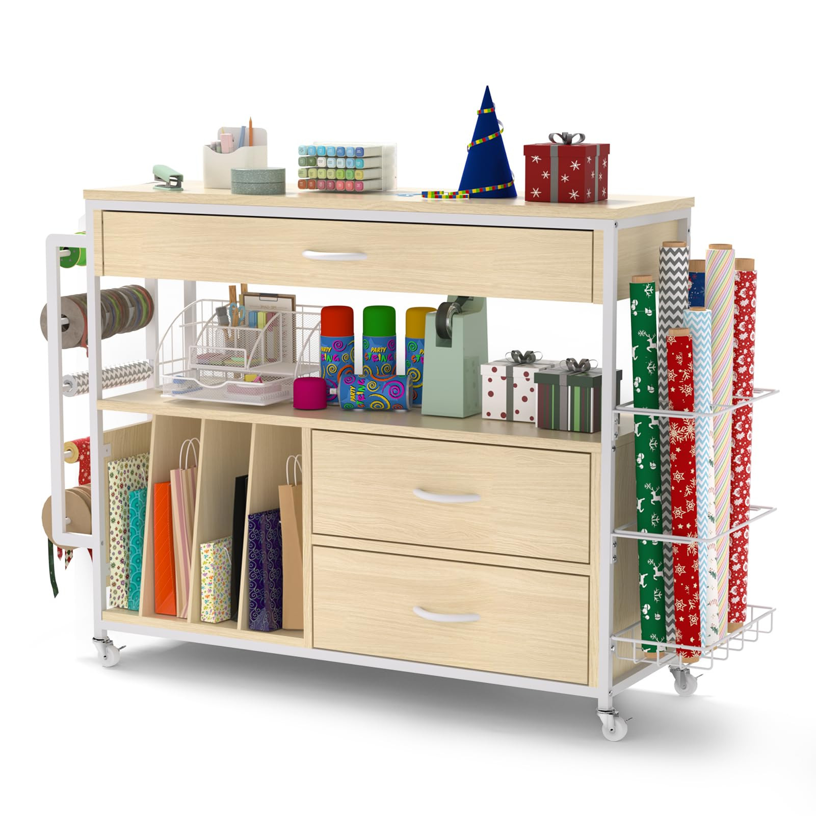 【Massive Storage Capacity for All Supplies】 Organize with ease: the vertical wrapping paper r... | Amazon (US)