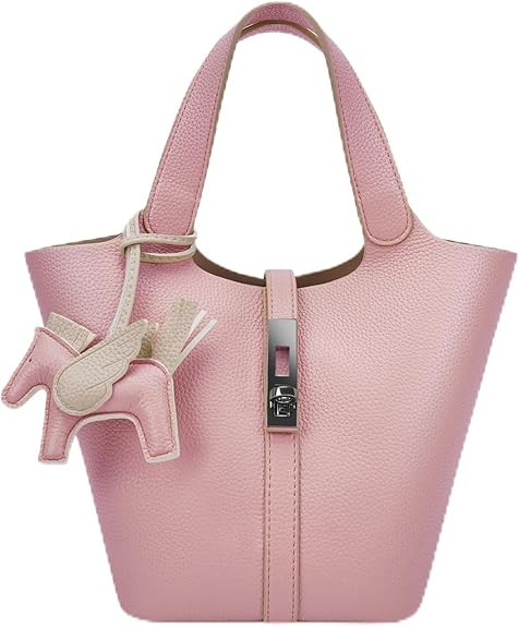 Tote Bag for Women Vegan Leather Bucket Purse for Women Top Handle Handbag Shoulder Bag with Deta... | Amazon (US)