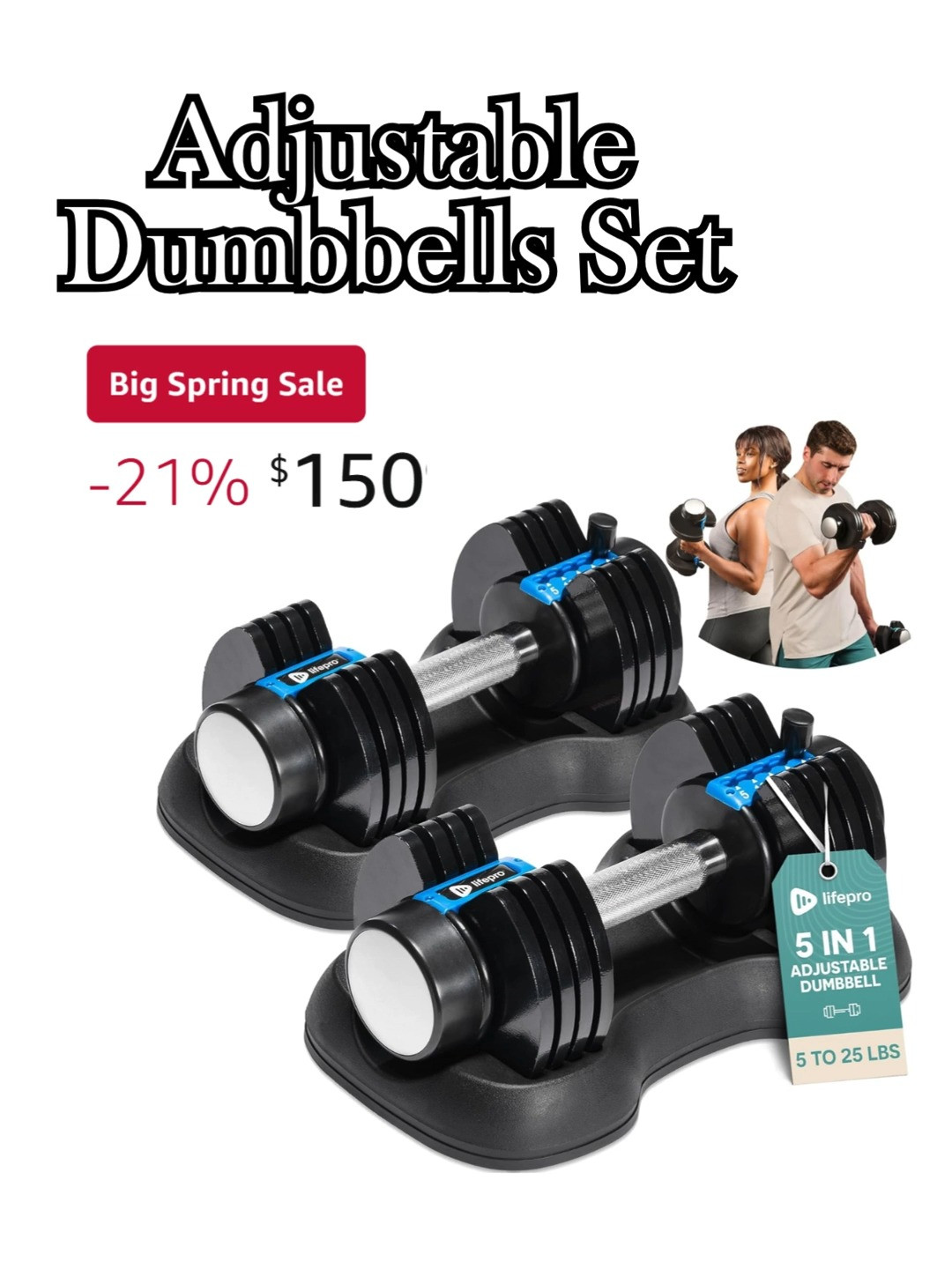This adjustable dumbbells set makes home workouts so easy, saving space while leveling up every lift. One set, so many options 💪🏡🌸
#AmazonBigSpringSale #AdjustableDumbbells #HomeGym #WorkoutGear #AmazonFinds #FitnessEssentials #StrengthTraining #ActiveLifestyle #WeightTraining #SpringSale 

 #LTKActive #LTKSaleAlert