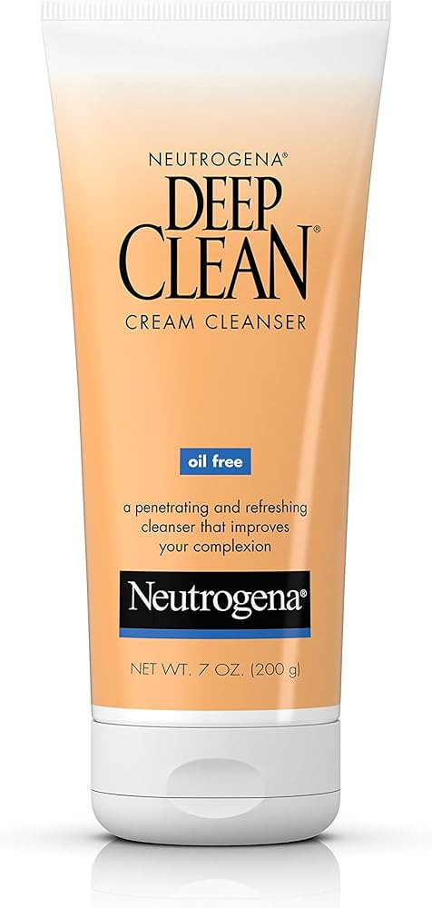 Neutrogena Deep Clean Daily Facial Cream Cleanser with Beta Hydroxy Acid to Remove Dirt, Oil & Ma... | Amazon (US)