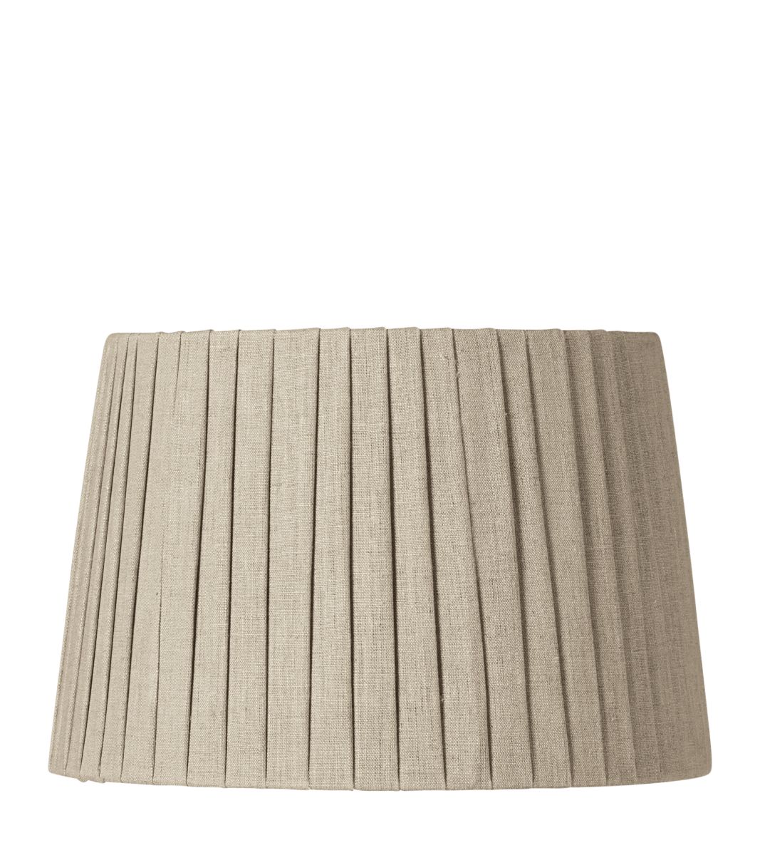 12in Pleated Linen Lampshade - Natural | OKA US