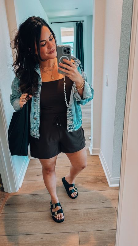 Tank - Shorts - Old Navy - Leather Jacket  - Free People - Spring 

#LTKSeasonal #LTKmidsize #LTKstyletip