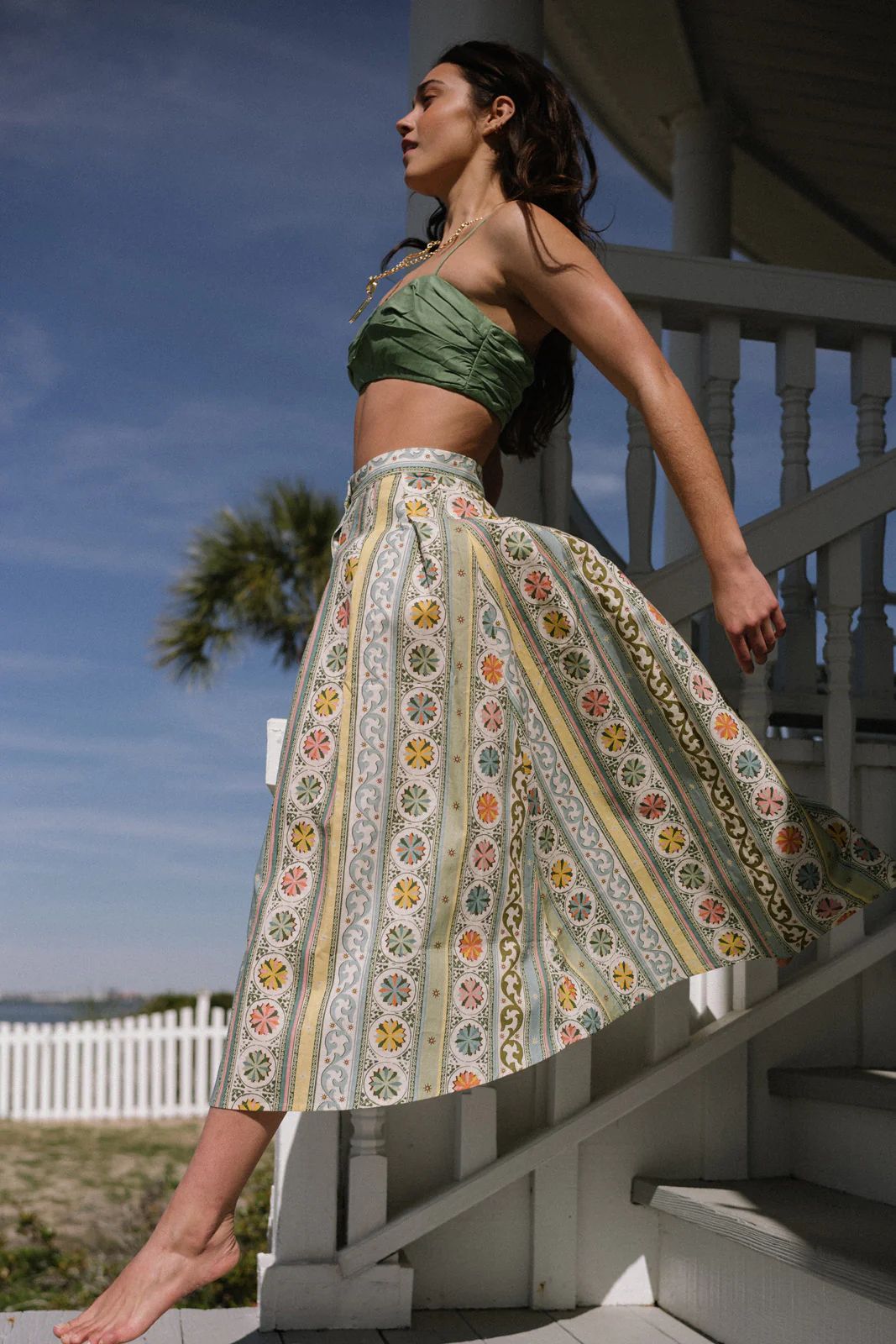 Briony Skirt in Allegra Iridian | Parterre