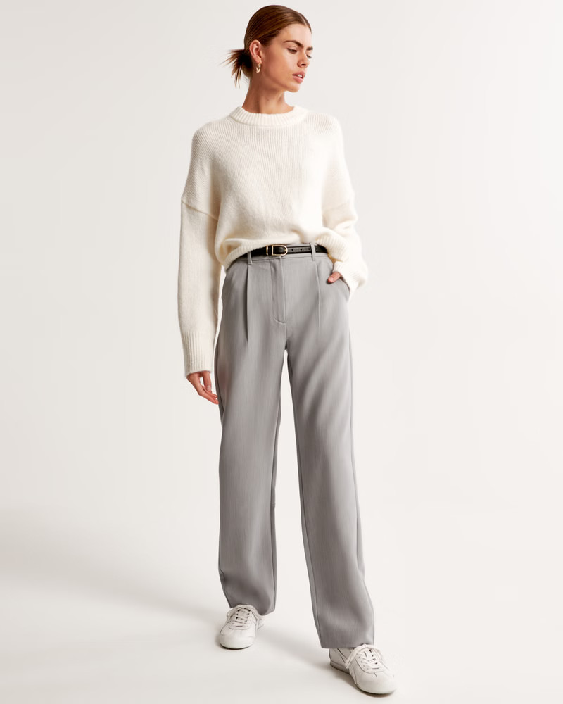 Tailored Relaxed Straight Pant | Abercrombie & Fitch (US)