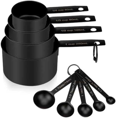 Muchtolove Measuring Cups and Spoons Set of 9, Stainless Steel Measuring Cup for Cooking and Baki... | Amazon (CA)