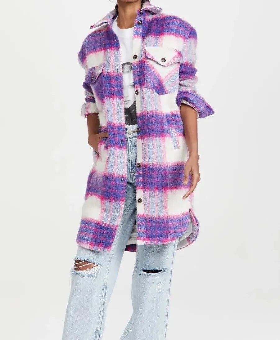 BLANK NYC Prime Time Shacket XS Fuchsia Plaid Wool Blend Jacket Coat NWT  | eBay | eBay US