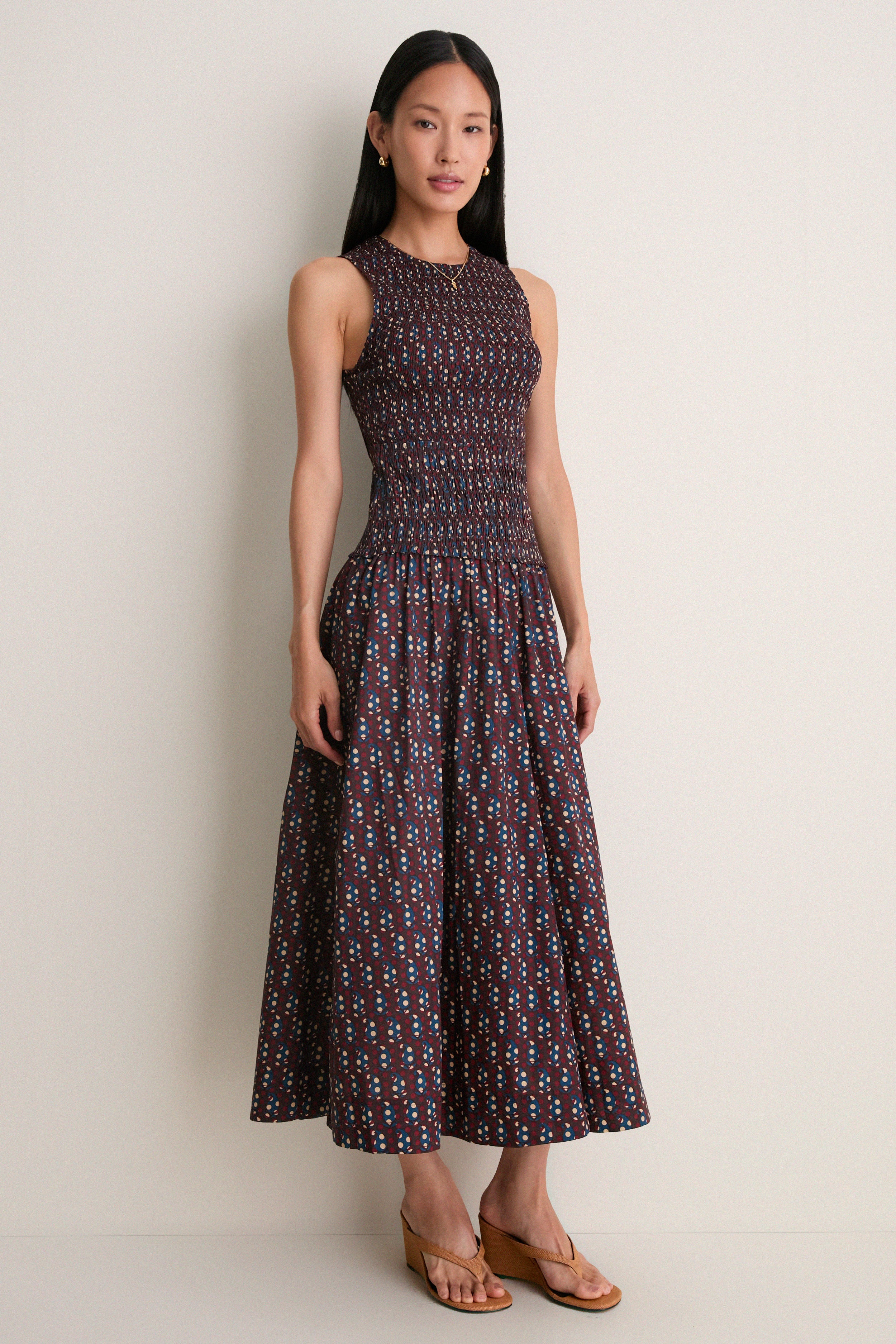 Block Print Polka Siempre Tank Maxi | Tuckernuck (US)
