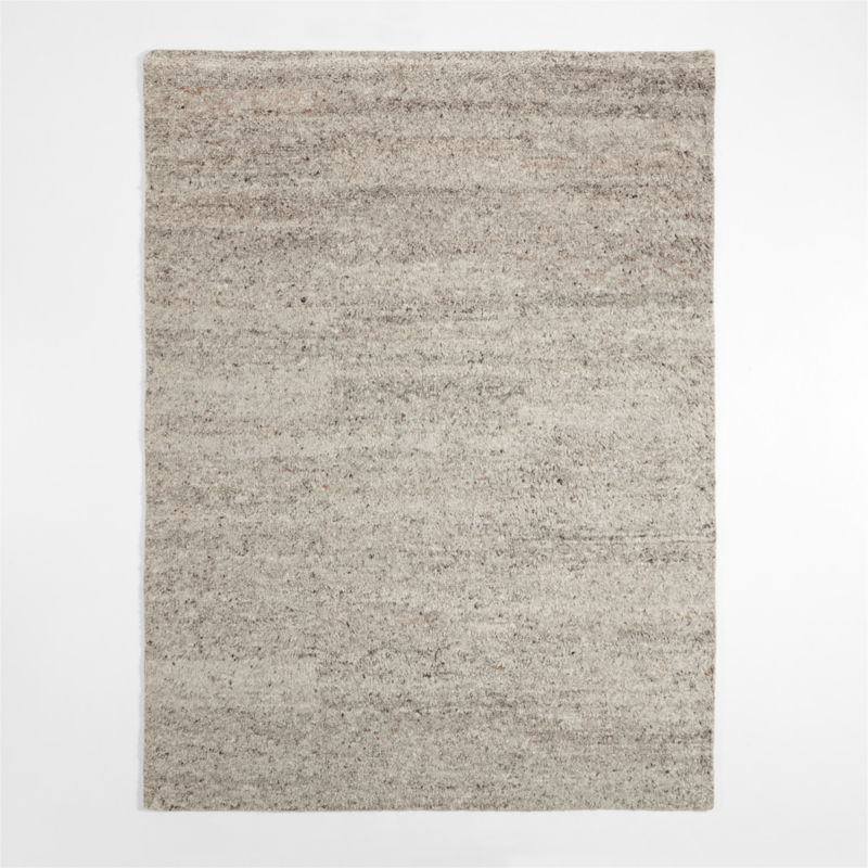 Juneau Wool Grey Area Rug 10'x14' | Crate & Barrel | Crate & Barrel