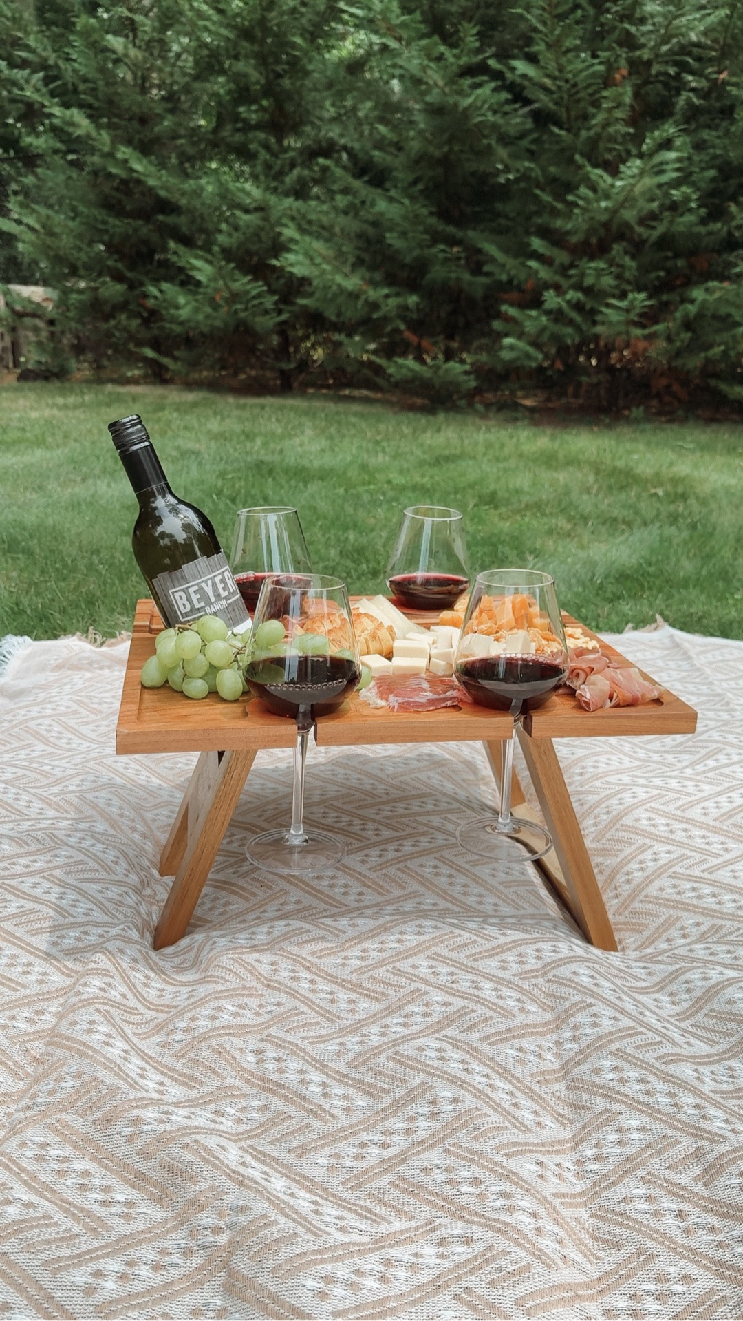 This portable charcuterie picnic table is perfect for the beach, park, camping, & more. 🍷🧀 #amazon #hosting #snacking #winery

#LTKfoodie #LTKSaleAlert #LTKvlog