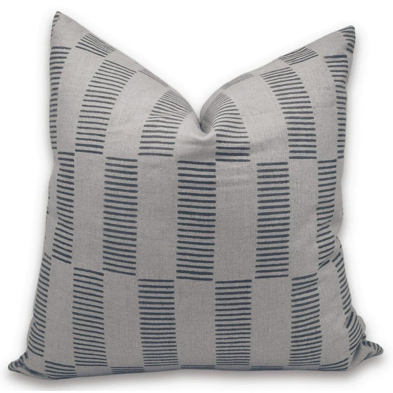 Fabdivine Block Print Throw Pillow Cover, 26x26 Inch Pure Linen Vintage Cushion Cover, Floral Pri... | Walmart (US)