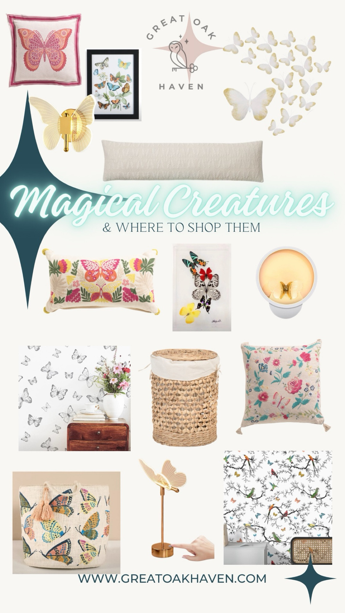 🦋 Magical creatures & where to shop them… round up 3 butterflies 

✨ add some wonder and whimsy to your home with your favorite creatures 

#LTKFamily #LTKHome #LTKKids