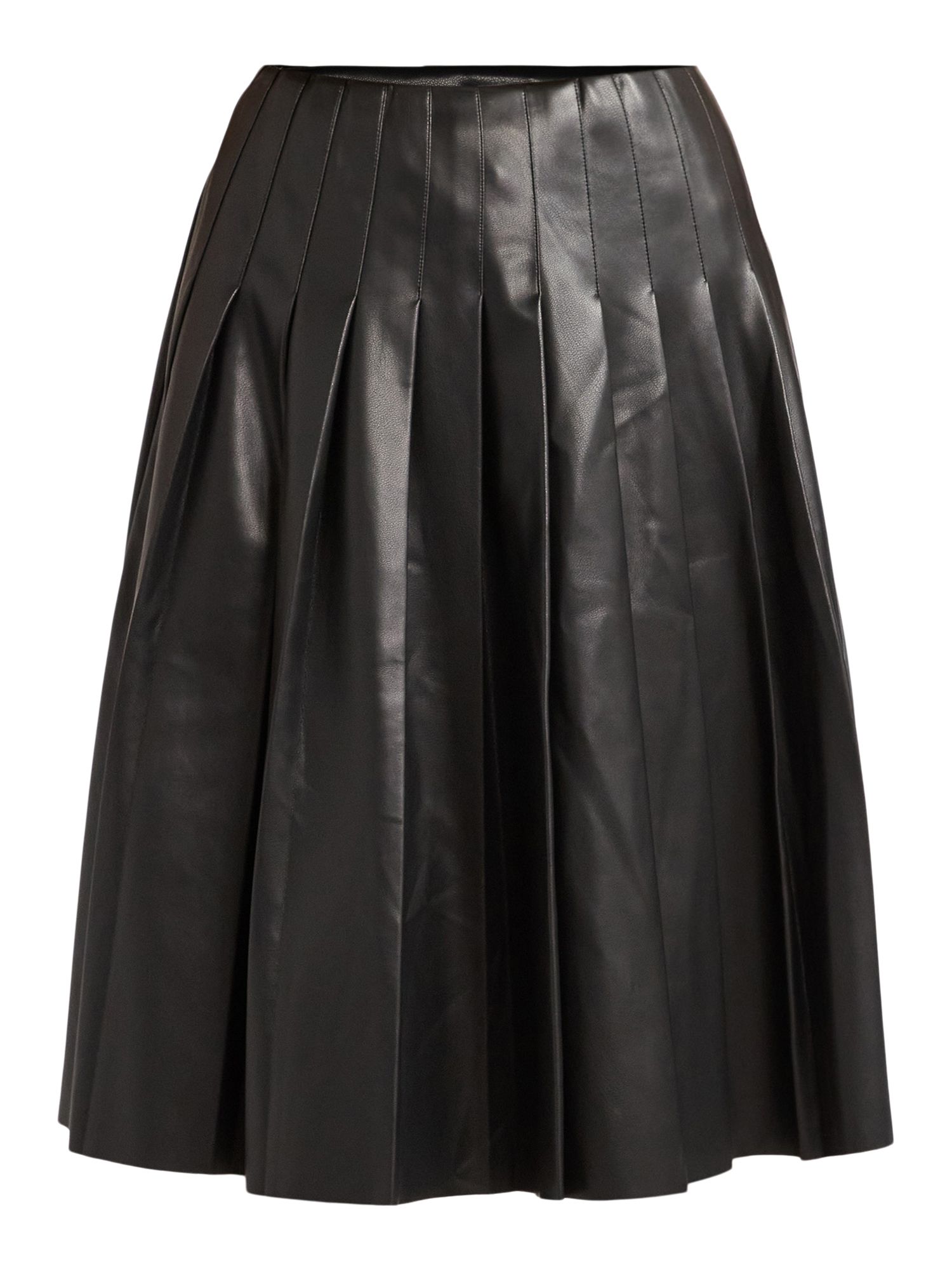 Scoop Women’s Ultimate Faux Leather Pleated Midi Skirt, Sizes XS-XXL - Walmart.com | Walmart (US)