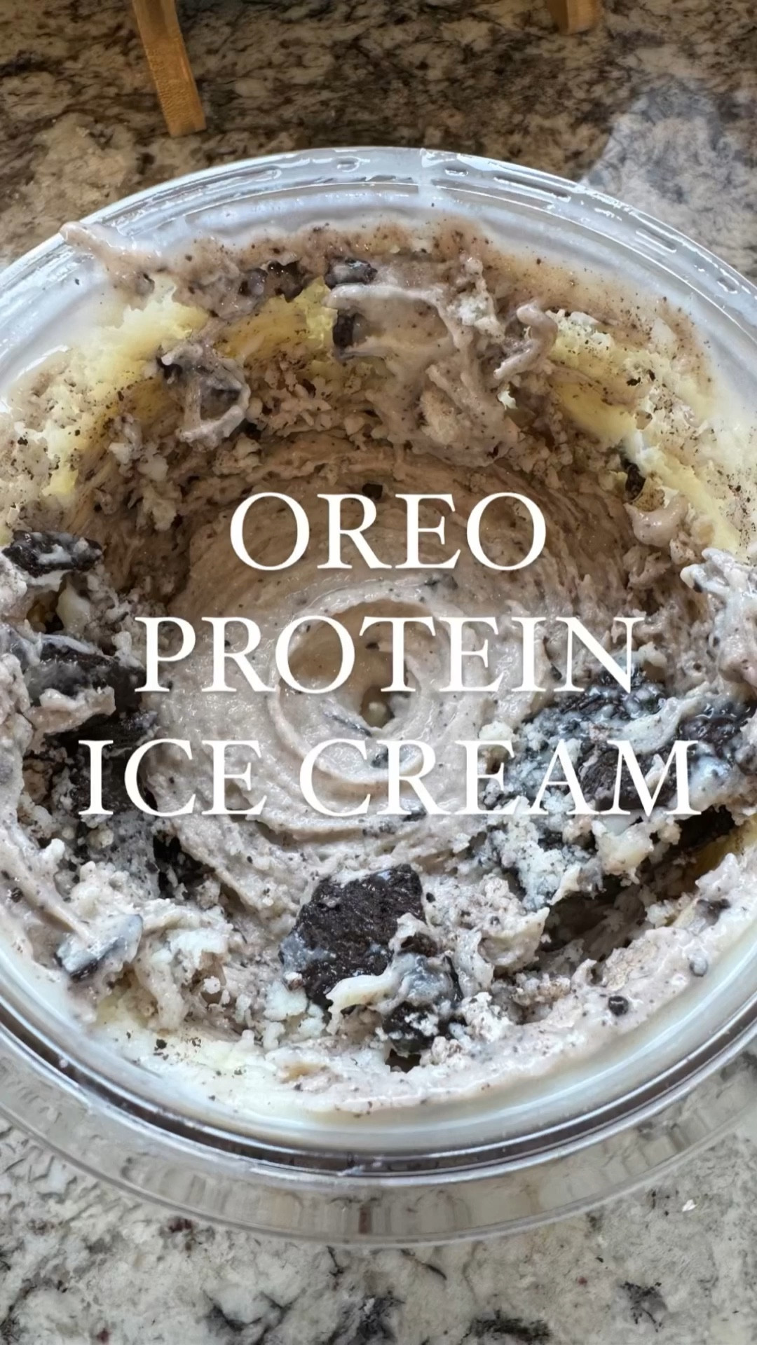 Oreo protein ice cream 

1.5 cups reduced fat milk 
1tbsp sugar free jello pudding mix
1 scoop vanilla protein powder 
Mix well and freeze for a few hours or overnight 
Settings i use on the Creami: 
- full
-lite ice cream 
Let it mix and then open and add in 3 tbsp reduced fat milk and Oreo thins and select the mix in button- 

Enjoy!

#LTKVideo #LTKFamily