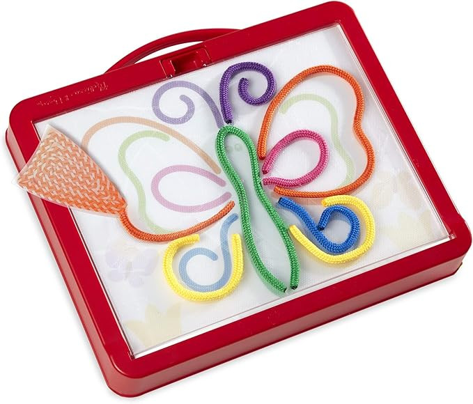 Melissa & Doug Rainbow Cord Picture and Pattern Maker Draw with Cords Activity – 39 Cords, 6 Do... | Amazon (US)