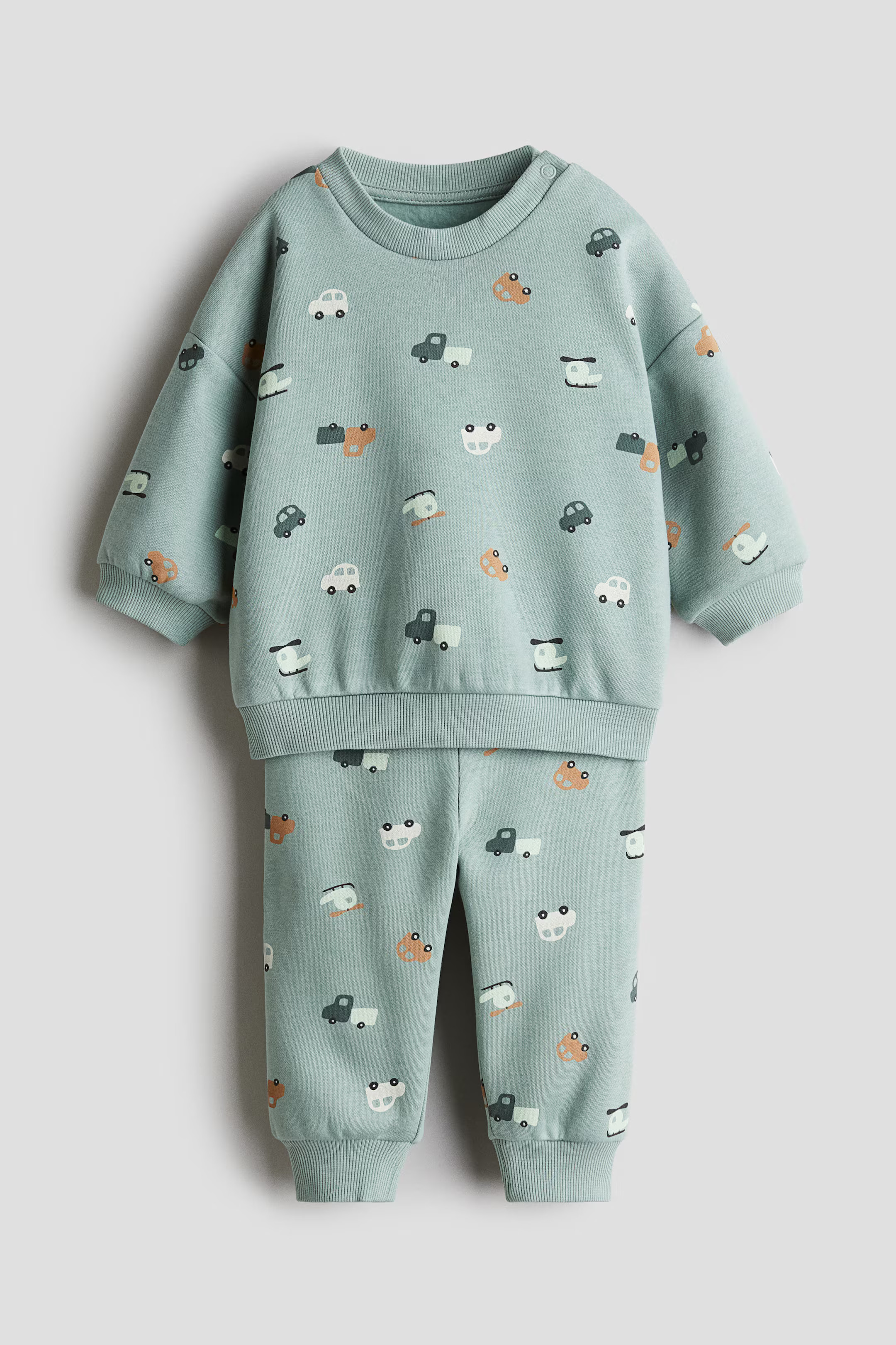 2-piece printed brushed-inside sweatshirt set | H&M (US + CA)