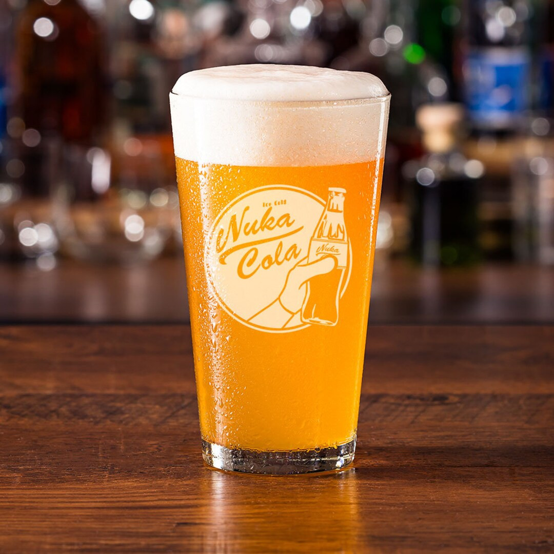 Nuka Cola Pint Glass, Engraved Fallout Wasteland Beer Glass, Fathers Day Gift, Birthday Gift for ... | Etsy (US)