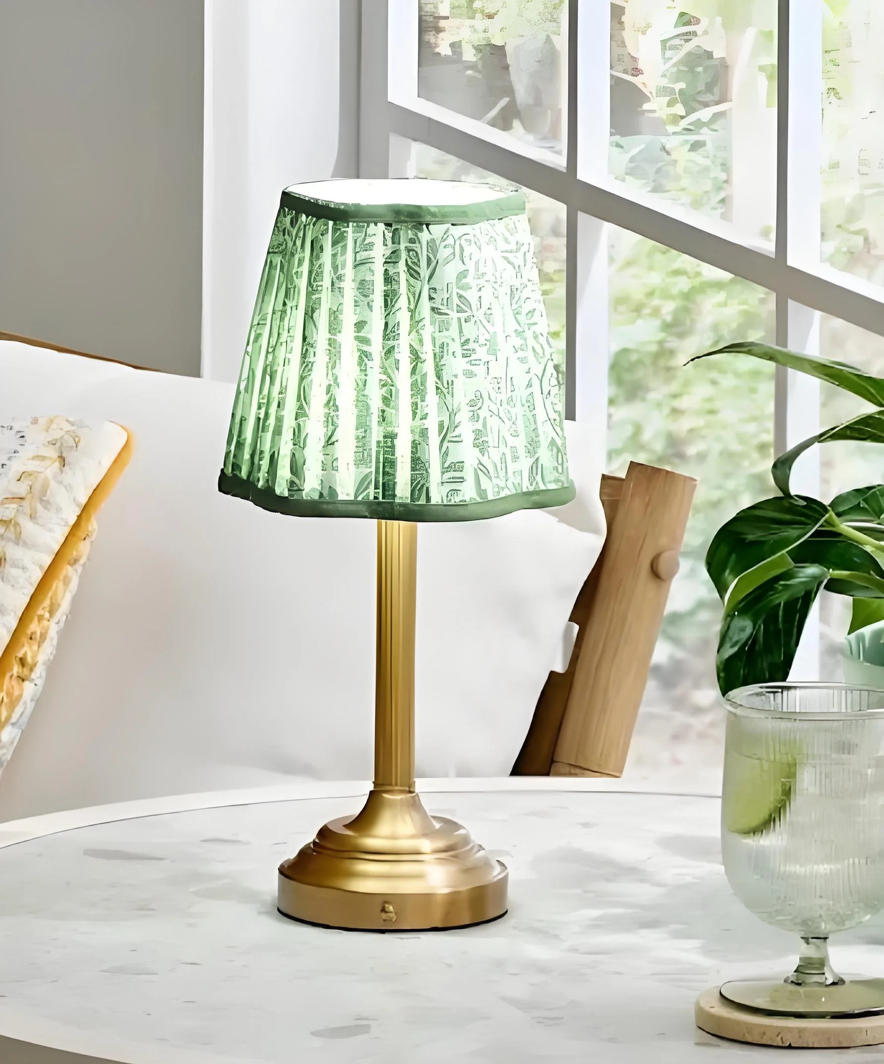 Better Homes & Gardens 13" Floral Shade Rechargeable Portable Lamp | Walmart (US)