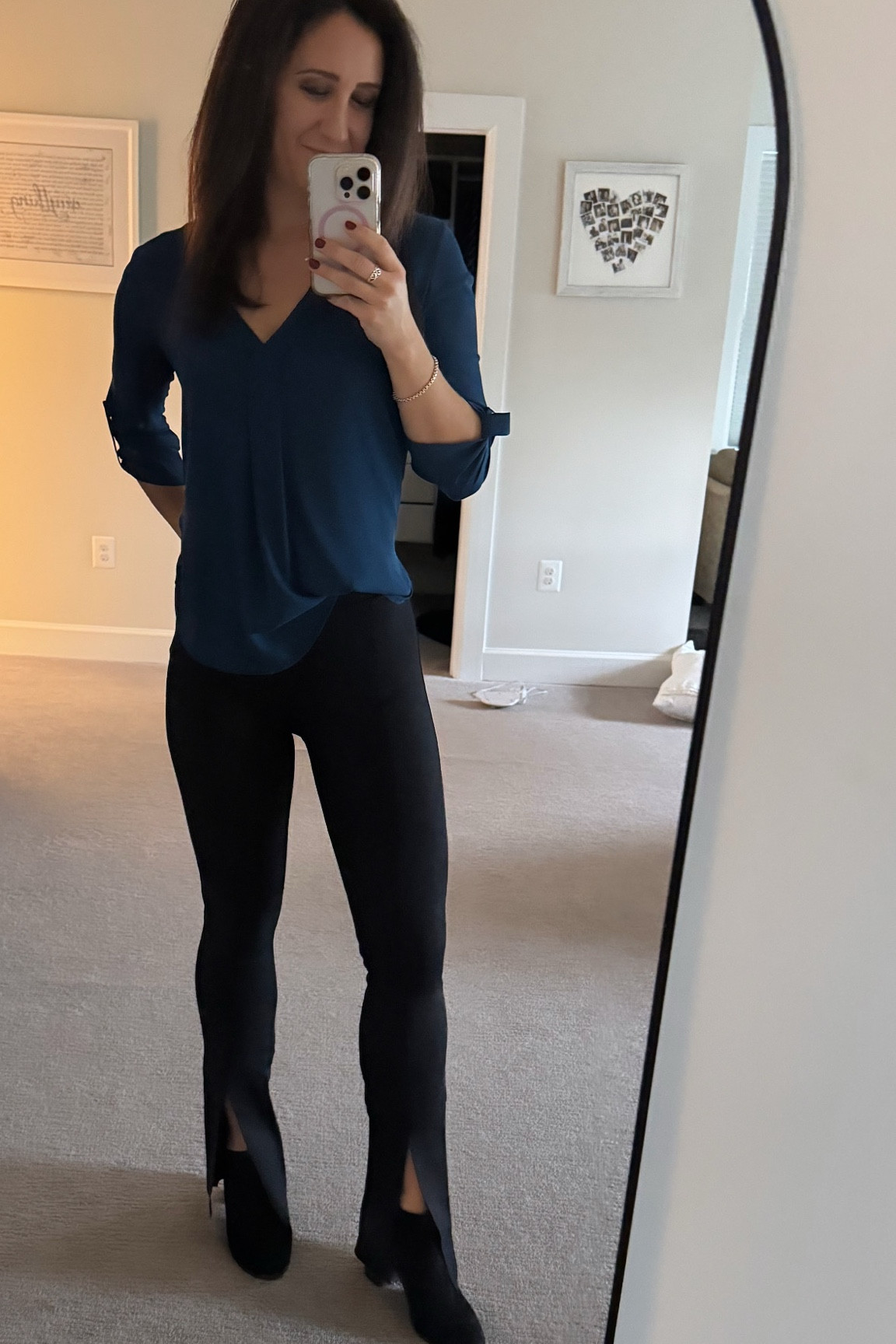 Comfy leggings with split front ankle 