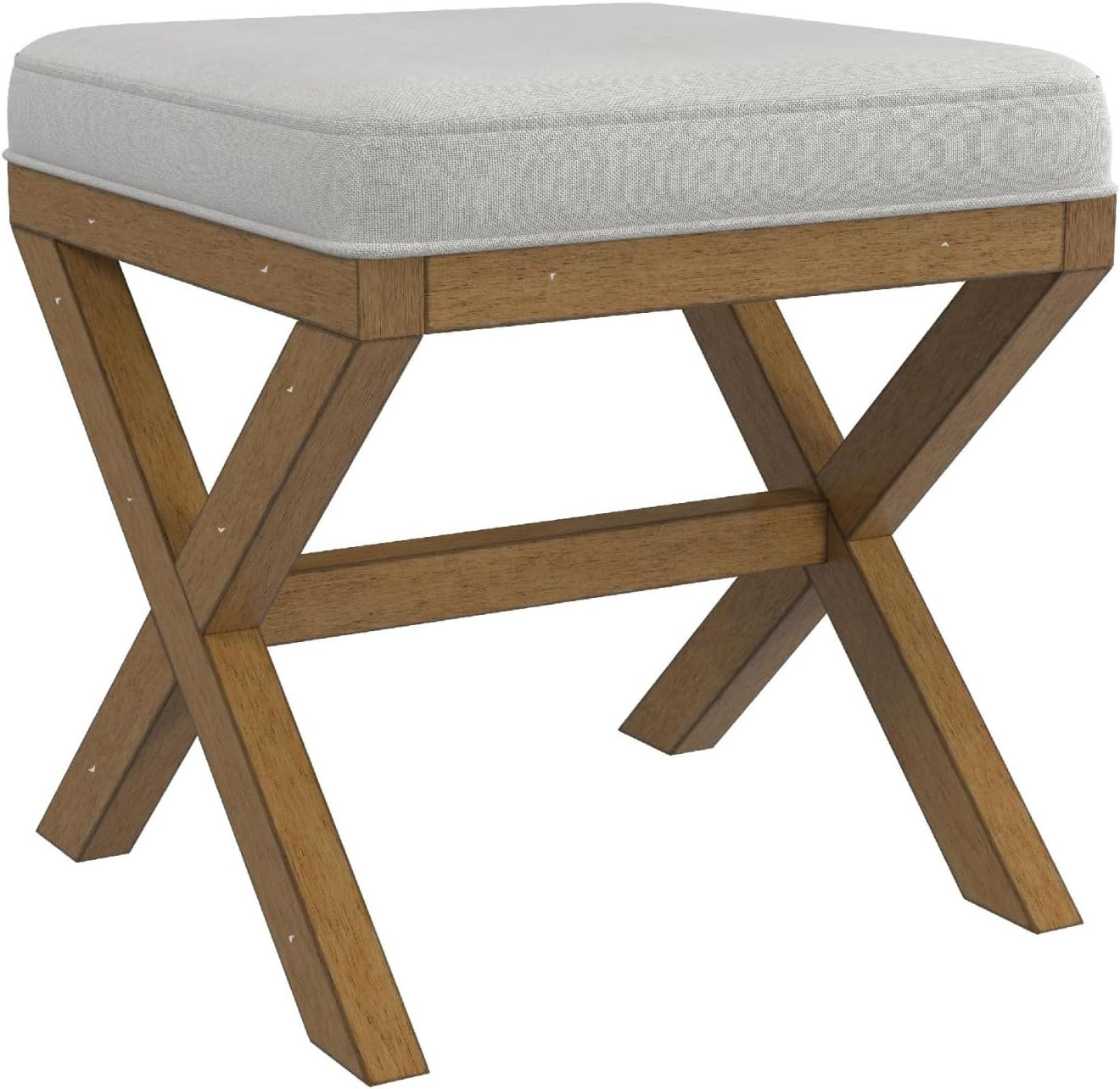 Hillsdale Somerset Backless Wood Vanity Stool for Makeup Room or Bathroom, Dark Driftwood | Amazon (US)