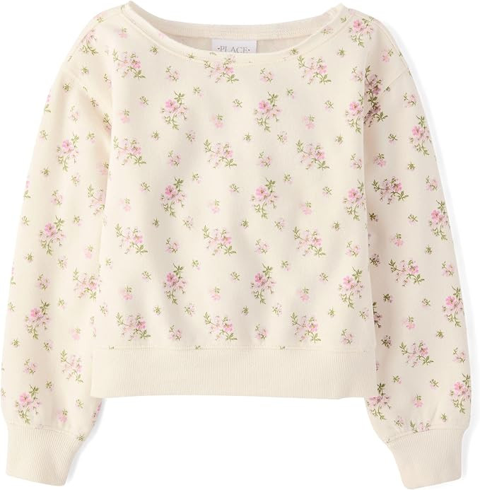 The Children's Place Girls' Active Long Sleeve Fleece Pullover Sweatshirt | Amazon (US)